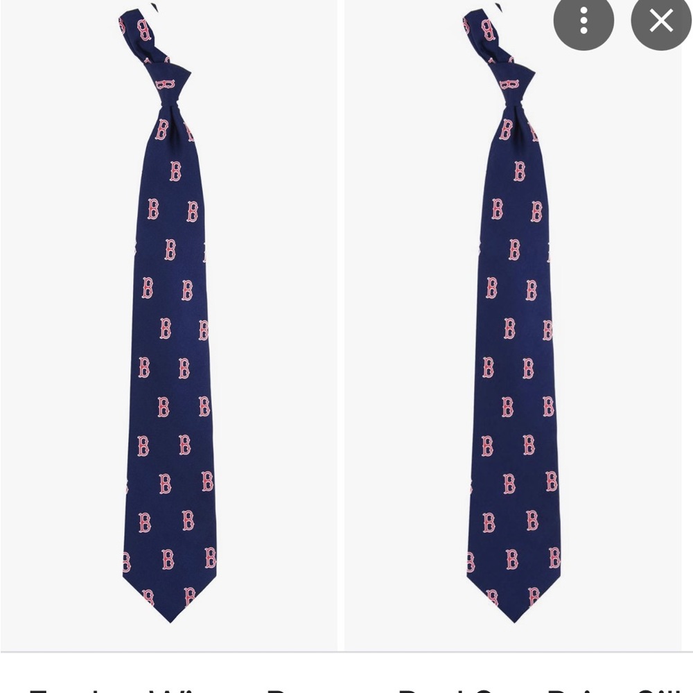NWT Eagles Wind Boston Red Sox Print Silk Tie